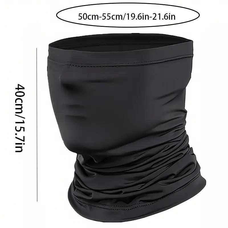 1 шт. Черный многофункциональный спортивный шарф-маска для лица - Ветрозащитный, Пылезащитный, Солнцезащитный, Дышащий и Удобный для езды на велосипеде, катания на лыжах