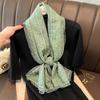Small Flower Lace Cotton Linen Thin Scarf for Women In Winter Shawl Spring and Autumn Fashionable Scarf Silk Scarf Printed Gauze Scarf