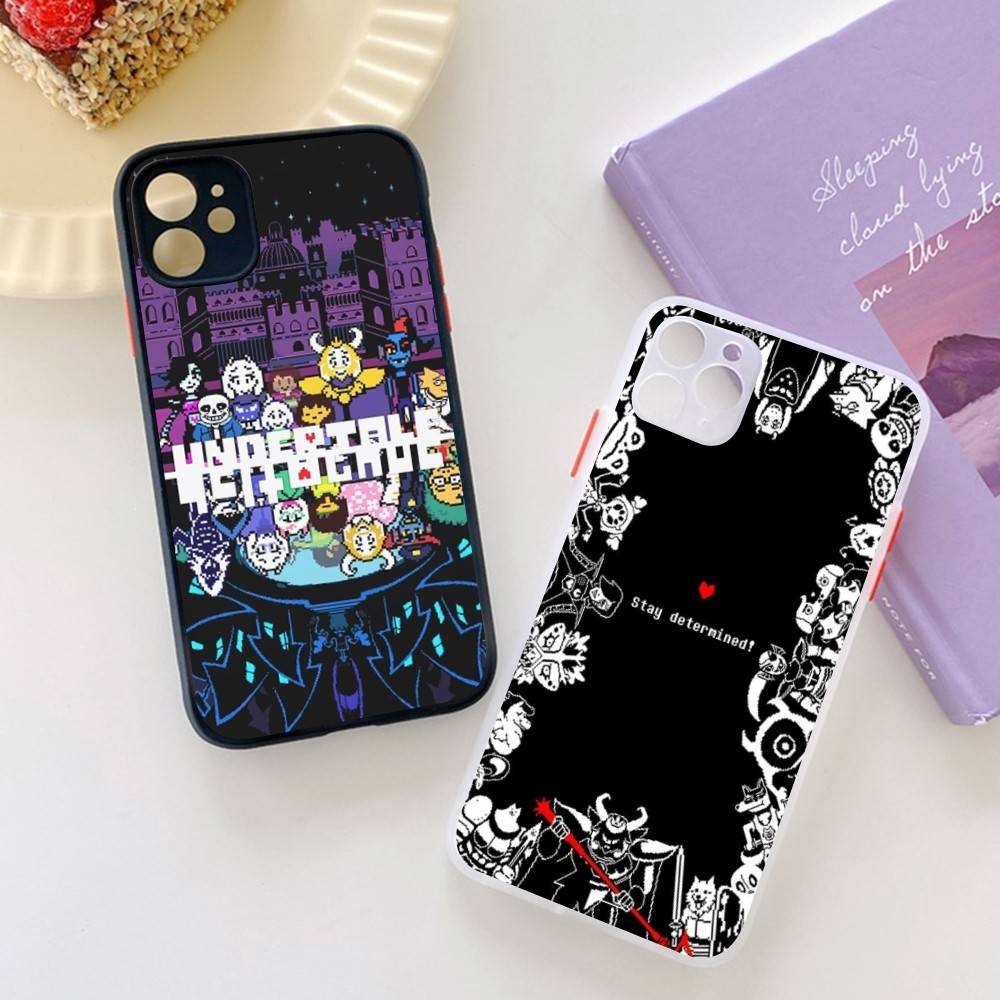 Силиконовый чехол для iPhone 16 15 14 13 12 11 Pro Max Plus X XS MAX с рисунком из игры Undertale, противоударный, матовый
