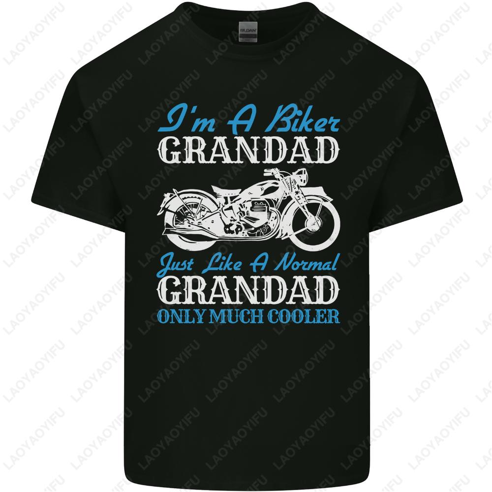 Футболка Ride Legacy Biker Grandad Винтажная хлопковая футболка с мотоциклом для Дня дедушек Ретро-райдер Графический мужской топ с принтом
