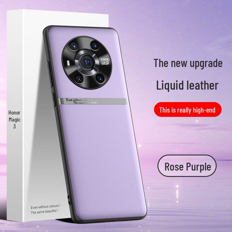 Защитный чехол из жидкой кожи для Honor Magic 3, противоударный и грязеотталкивающий, цельный дизайн.