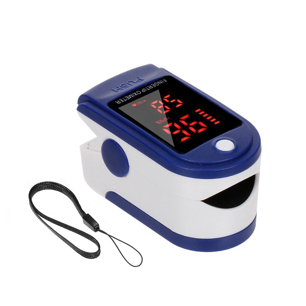 Fingertip Pulse Oximeter Blood Oxygen Saturation & Heart Rate Monitor with Lanyard 2-way Display