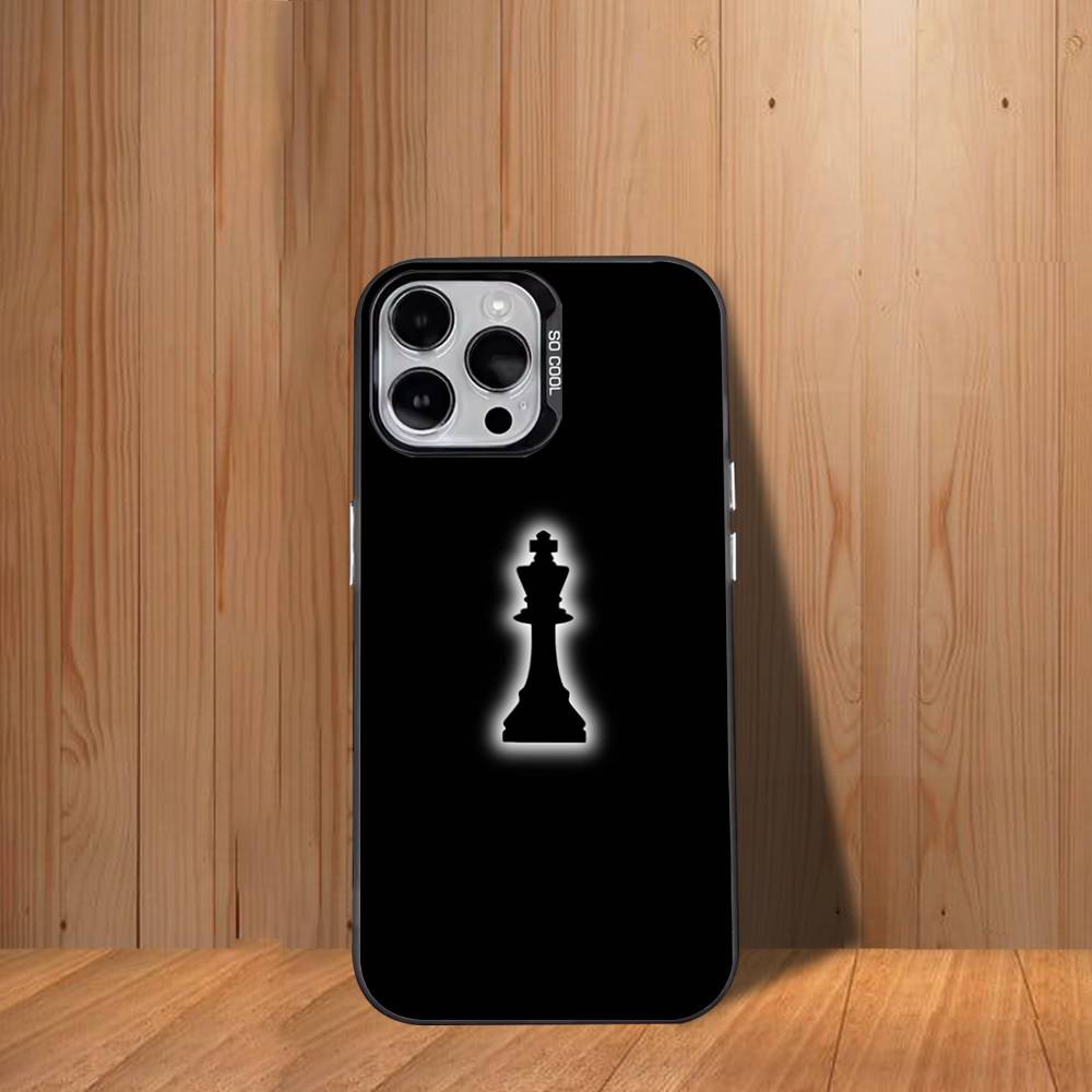 C-Chess Board-ES Phone Case For iPhone 17,16,15,14,13,12,11,Mini,Pro,SE,MAX White Matte Shockproof Cover