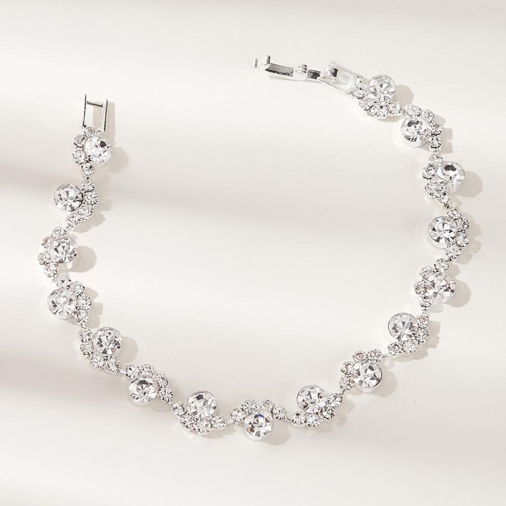 Fashion Bridal Jewelry Set With Waterdrop Crystal Necklaces And Earrings For Women