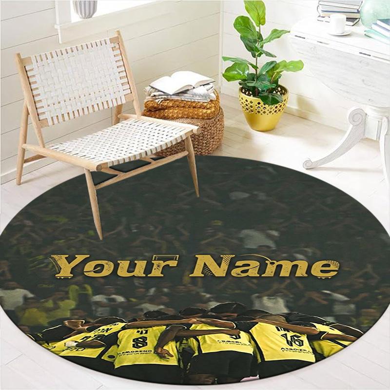 Beitar Jerusalem Fc Crest Custom Name Round Area Rug Carpet Rug For Living Room Bedroom Sofa Playroom Decor Nonslip Floor Mat