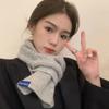 Solid Color Winter Warm Scarf Thicken Cross Woolen Scarf Multicolor Y2K Knitted Scarf  Girls