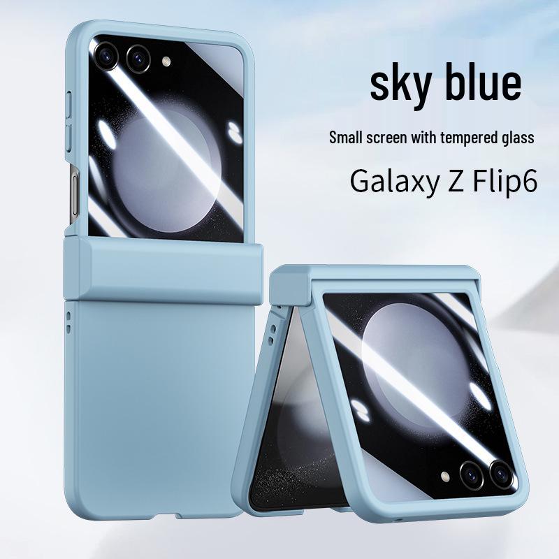 Защитный чехол Samsung Z Flip7 из поликарбоната с ощущением кожи: Полное покрытие, Трехкомпонентный набор для Flip4/5