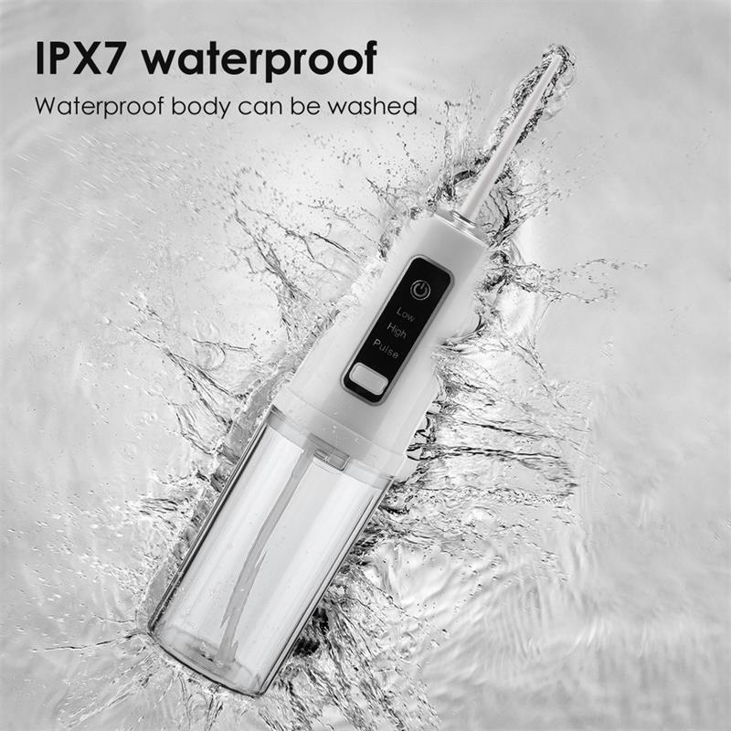 Портативный перезаряжаемый ирригатор для полости рта, умный домашний электрический очиститель зубов с 4 насадками, ирригатор для дома и путешествий