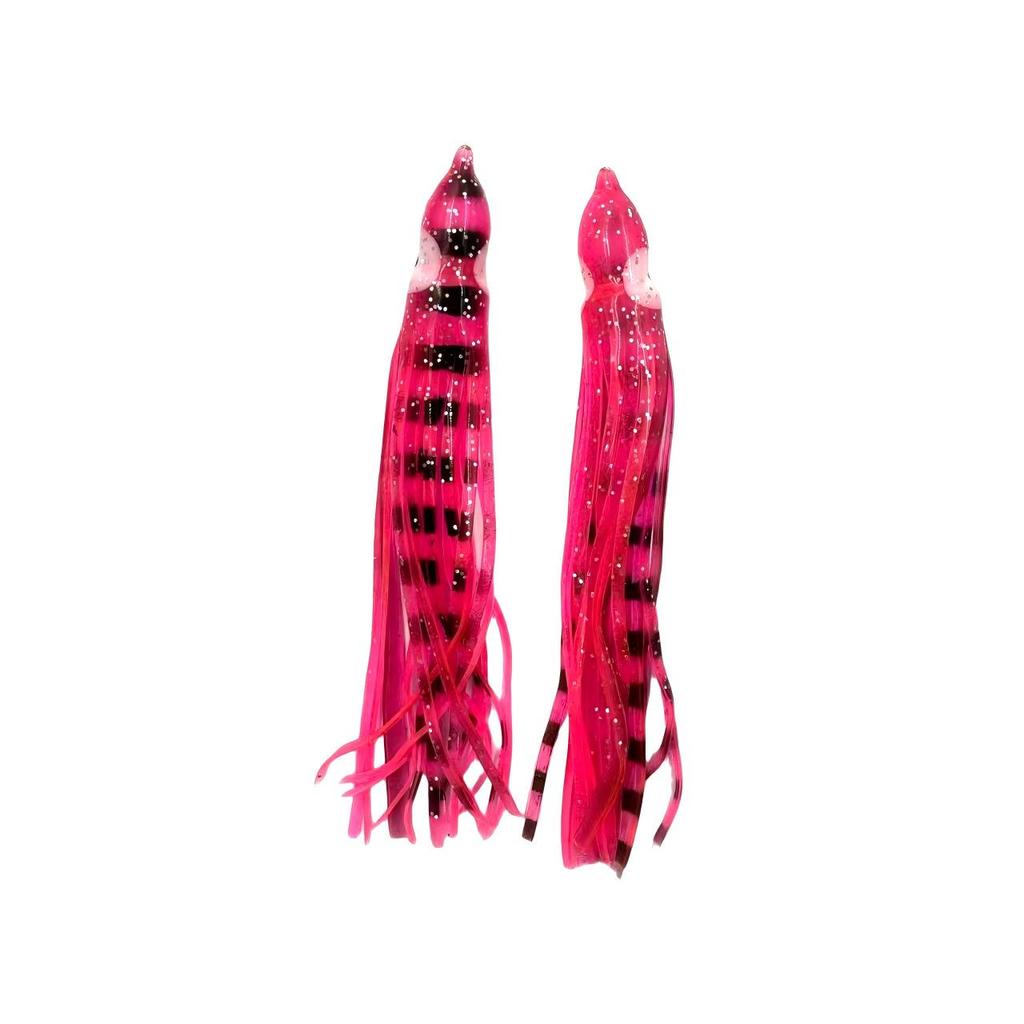 Ready Stock Weiyu High-quality 2.5/3.5/4.5inch Small PVC Octopus Skirt Soft Fishing Lure Glow-in-the-dark Eye for Saltwater 5pcs