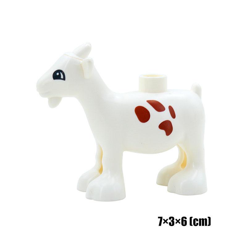 Big Size Building Blocks Animal Accessorie Compatible Duplo Rabbit Fish Bear Chicken Pig Duck Dog Cat Horse Cow Sheep Toys Gifts