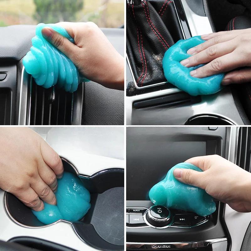 1/2Pcs Multiuse Car Interior Cleaning Gel High Efficiency Dust Remove Clean Magic Mud  Reusable House Keyboard Desk Clean Tool
