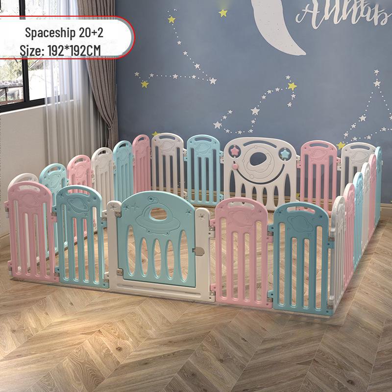 Детский безопасный манеж с ковриком для ползания в помещении и защитой от падений