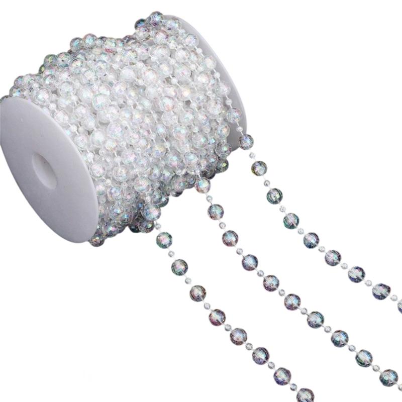 Прозрачная пластиковая цепочка из бусин, нить для рукоделия, аксессуары для изготовления ювелирных изделий ручной работы, для искусства, рукоделия, ожерелья, браслета, изготовления ювелирных изделий