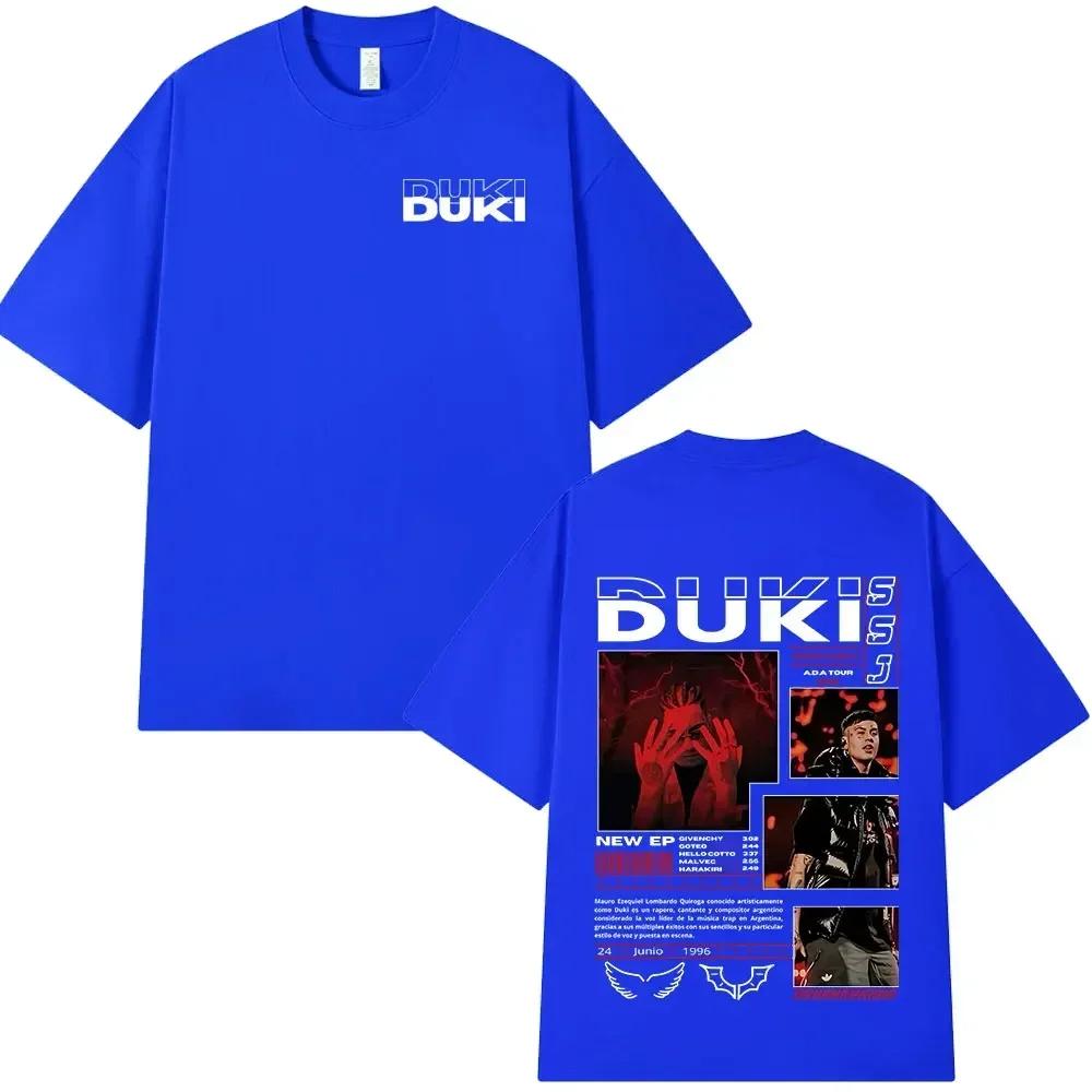 Rapper Duki ADA Tour Merch Tshirt Unisexs Unisex Clothing Cotton Cozy Oversized Tshirts Hip Hop Short Sleeve T Shirts Streetwear