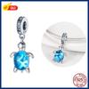 100% S925 Sterling Silver Firefly Charms Evil Eye Hot Air Balloon Blue Charms Fit  Original Bracelet DIY Jewelry Making