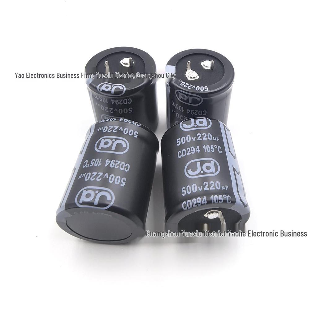 500V 220uF Plug-in Electrolytic Capacitor 30x35mm for JD Welder Filter