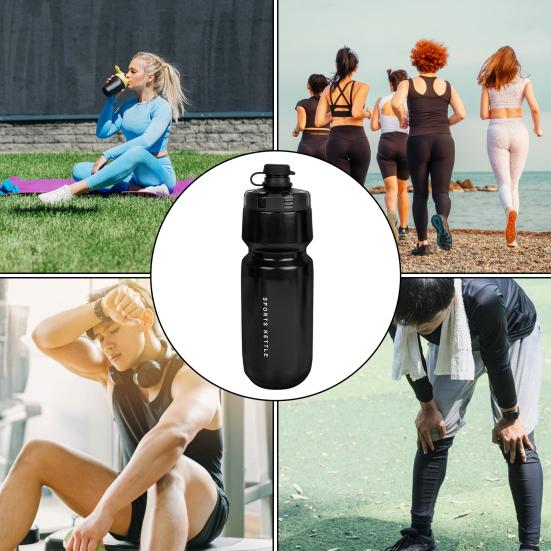 Велосипедная бутылка для воды емкостью 720 мл с уплотняющим носиком прессового типа, пищевой класс, не содержит бисфенола-А, герметичная конструкция, удобная бутылка для воды с захватом