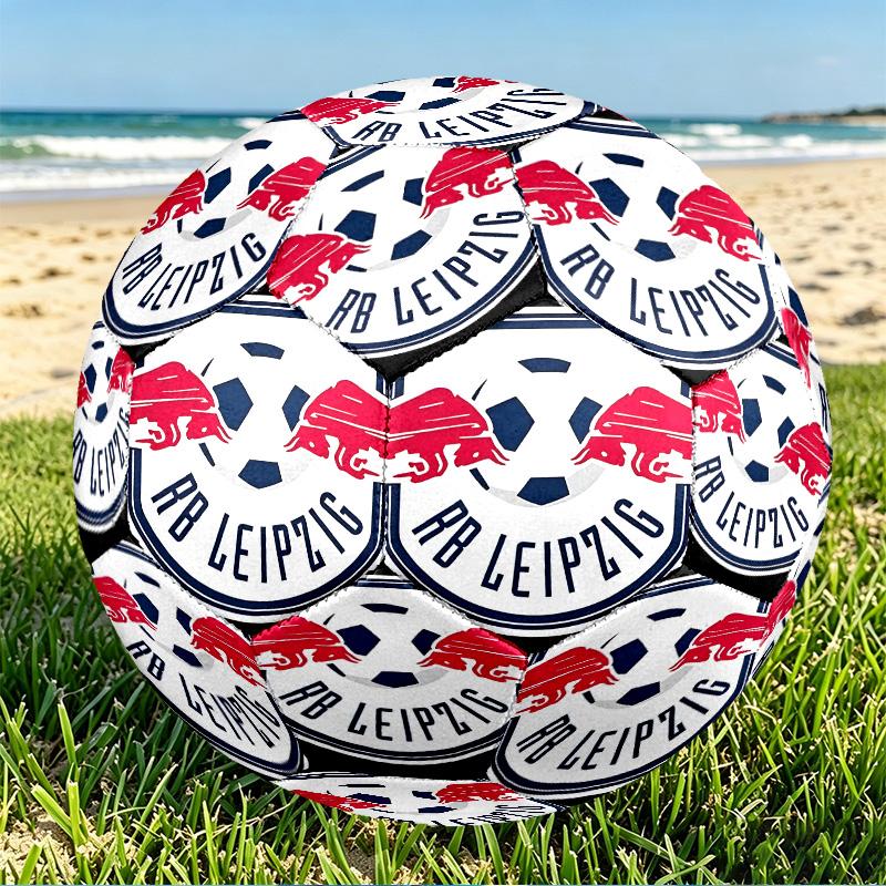 RB Leipzig Print Size 5 Soccer Ball, PU Wear Resistant Football for Match Training and Daily Practice, Birthday Gift for Soccer Fans
