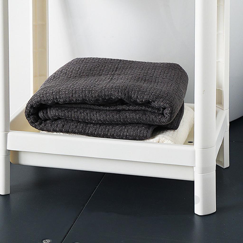 Двухъярусная напольная полка для хранения вещей в ванной комнате со сливным отверстием, многофункциональная, устойчивая, экономящая место