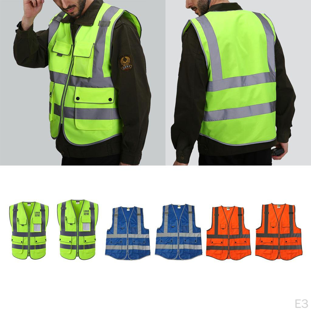 Жилет с карманами, на молнии, со светоотражающими элементами