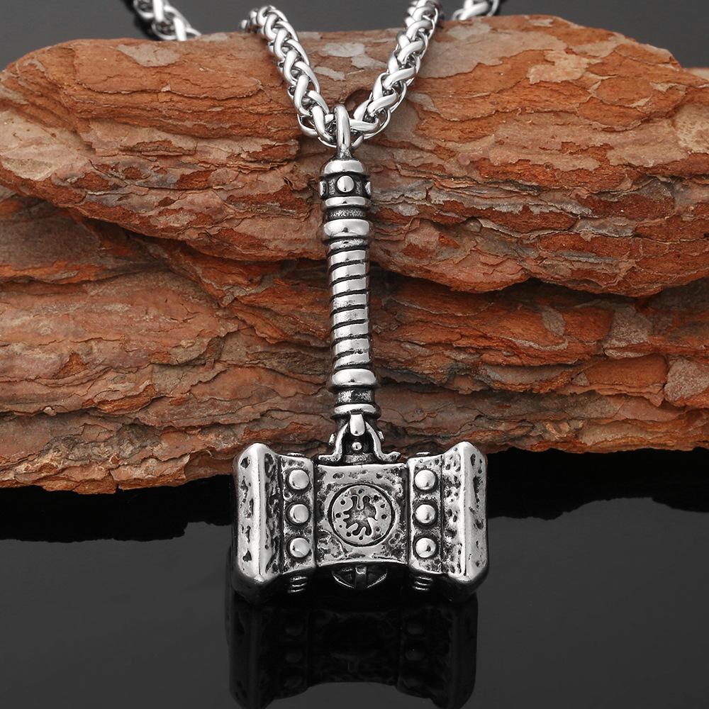 Нержавеющая сталь Nordic Viking Thor's Hammer ожерелье мужские ювелирные изделия