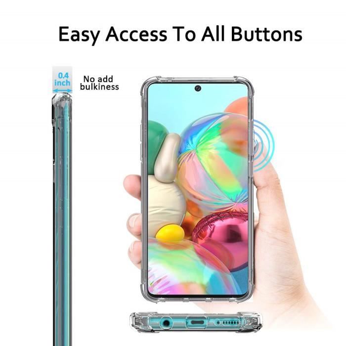 Для Samsung Galaxy A71, Прозрачный Мягкий Ударопрочный Бампер Чехол Защита от Царапин Силикон ТПУ Мягкий Чехол Защитный Силиконовый Чехол