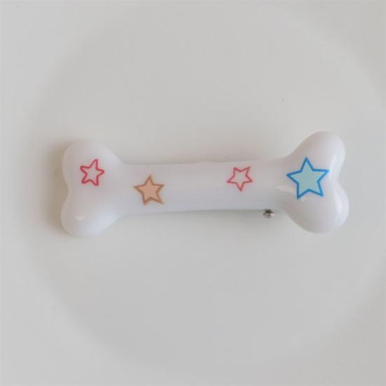 2 шт. заколки для волос, заколки для волос с костяным принтом, противоскользящие, гладкие, антикоррозийные, украшение для фиксации волос, зажим для челки, боковой зажим, аксессуар для волос