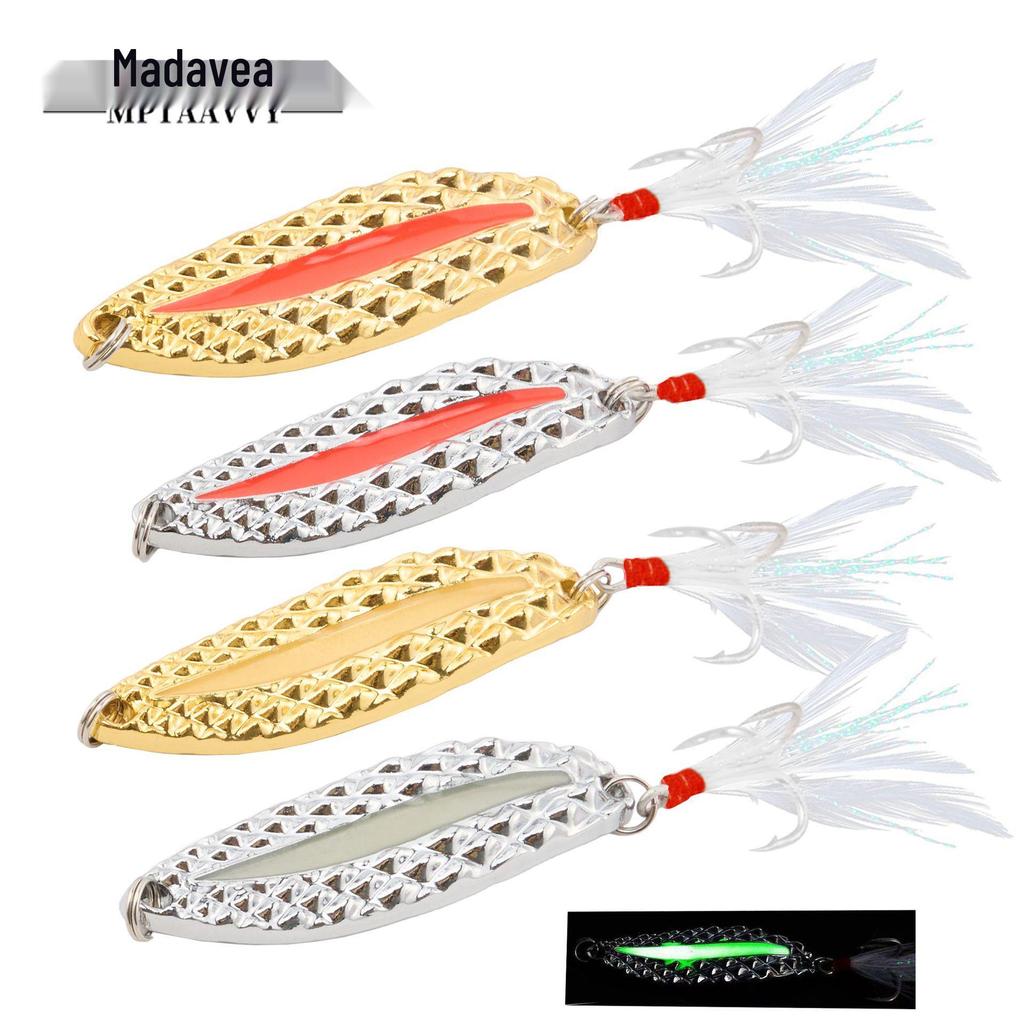 Светящийся набор спиннербейтов для дальнего заброса для пресной воды - Бионическая пиявка и приманка на окуня