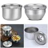 1Pcs with Lid Rice Bow Stainless Steel Children Bow Small Steamed Egg Bowl