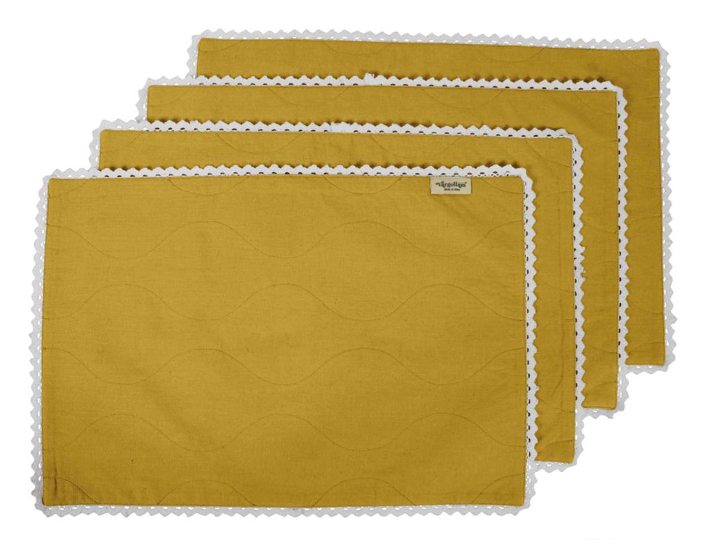 Vargottam Черный домашний декор хлопок гибкая двусторонняя ткань белые кружевные салфетки столовые коврики-набор из