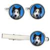 Siberian Husky, Chukcha - cufflinks and tie with your photo, a suit decoration, men's jewelry from the Art-Dog brand.