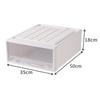 Wardrobe Storage Box Drawer Style Stackable Container with Lid Organizing Save Space Bedside Simple Clothes Organizer for Closet