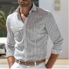 New men's shirt, long-sleeved shirt strip single-breasted shirt loose style business office spring shirt xs-6xl fashion casual