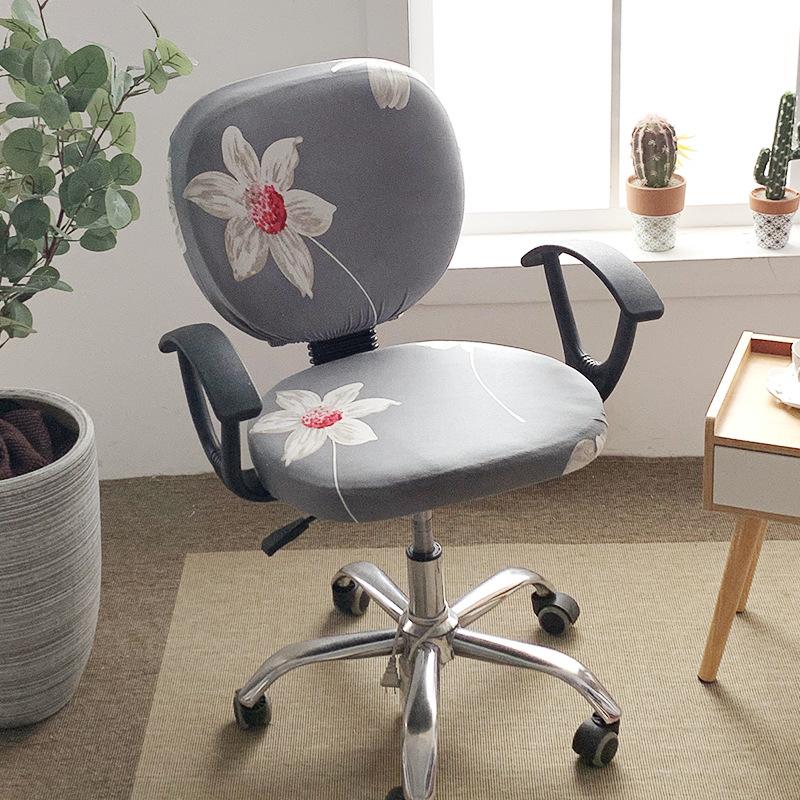 Чехол для офисного кресла, утолщенный жаккардовый, растягивающийся чехол для компьютерного офисного кресла, защитный чехол для выдвижного офисного игрового кресла, чехол для офисного стола