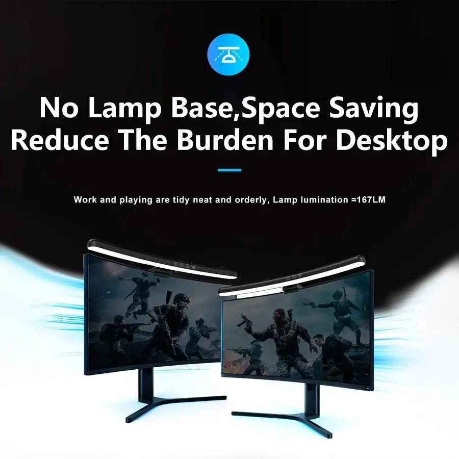 Светодиодный монитор световая панель изогнутый экран подвесной светильник RGB фон атмосфера огни плавное затемнение для украшения игровой комнаты