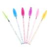 50Pcs Disposable Eyelash Brush With  Rod Eyebrow Comb Makeup Brush
