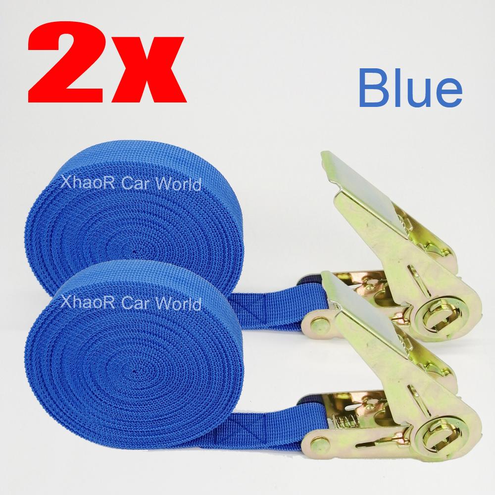 2 Pcs 5 Meters Tensioning Belts Adjustable Cargo Straps for Car Motorcycle Bike Ratchet Tie-Down Belt for Luggage Bag Bind Belts