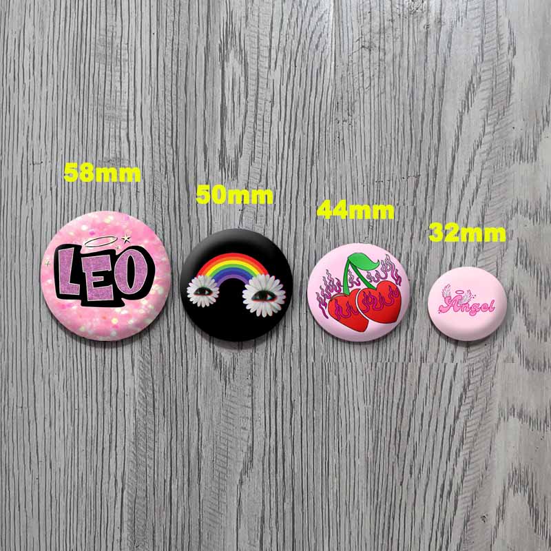 Y2k Aesthetic Pink Round Pins Domo Love Letters Enamel Badges Custom I Heart My GF BF Brooches Cartoon Jewelry Gift for Friends