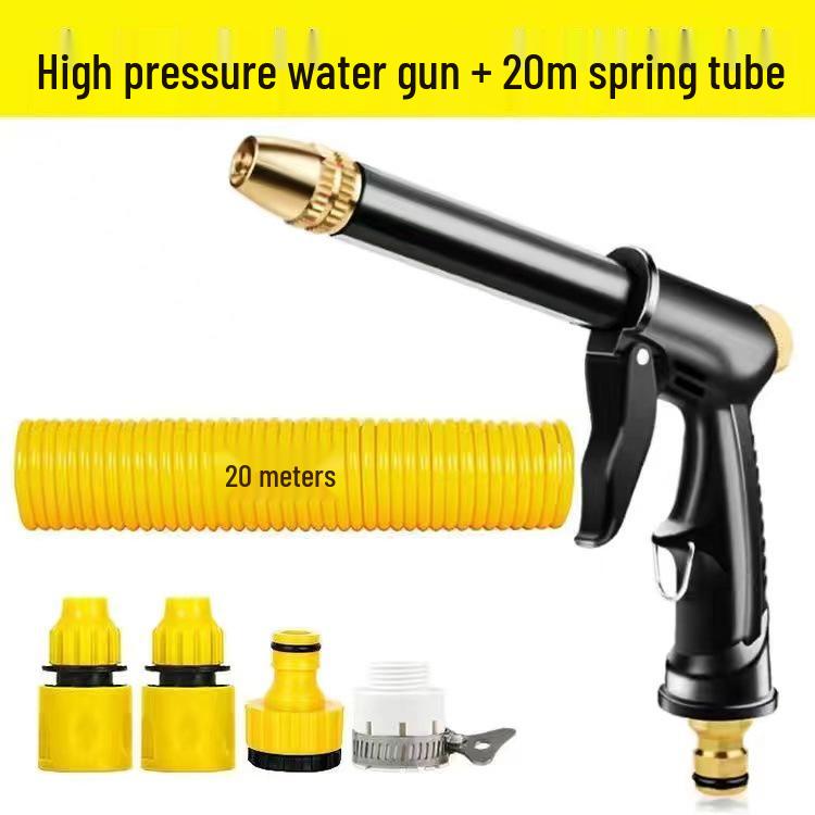 Высоконапорный выдвижной водяной шланг с многофункциональным распылителем для мойки автомобилей, садоводства и промывки земли