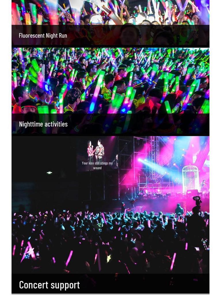 Seven-Color LED Glow Stick for Concerts and Events
