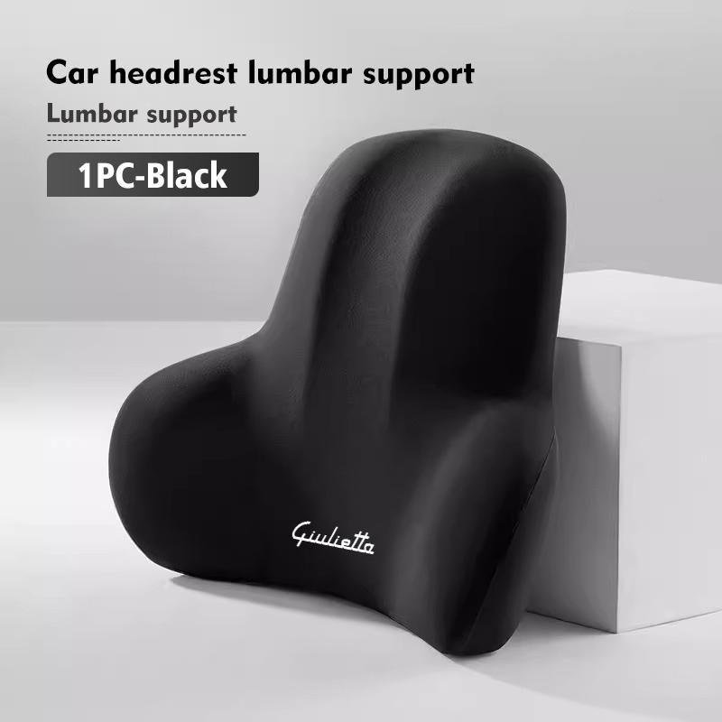 NPSBC1 For Alfa Romeo Car Driver Seat Headrest Lumbar Support Pad Neck Pillow Interior Accessories For Alfa Romeo Giulia 147 Mito 156 1