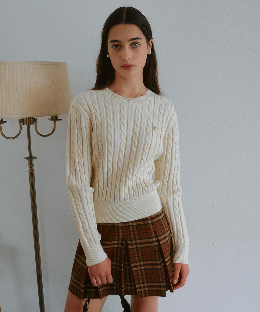 ROLAROLA Color Line Cable Knit Ivory