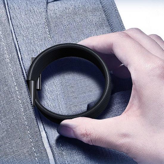 Магнитный кабель для передачи данных, оплетка, USB-кабель C, выдвижной кабель для быстрой зарядки iPhone, ноутбука, автомобильного зарядного устройства для путешествий