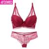 Artdewred Sexy Push Up Bra Set Lace Hollow Out Bralette Underwear Panty Set Women Bra Brief Sets