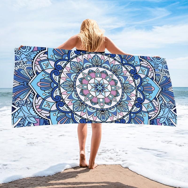 Ultra Absorbent Microfiber Beach Towel Quick Dry Printed Large Bath 90x180cm