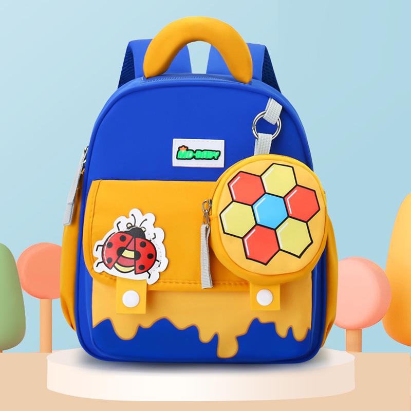 New 2025 Cartoon Cute Schoolbag Trendy Fashion Contrasting Color Student Bag Large Capacity Backpack