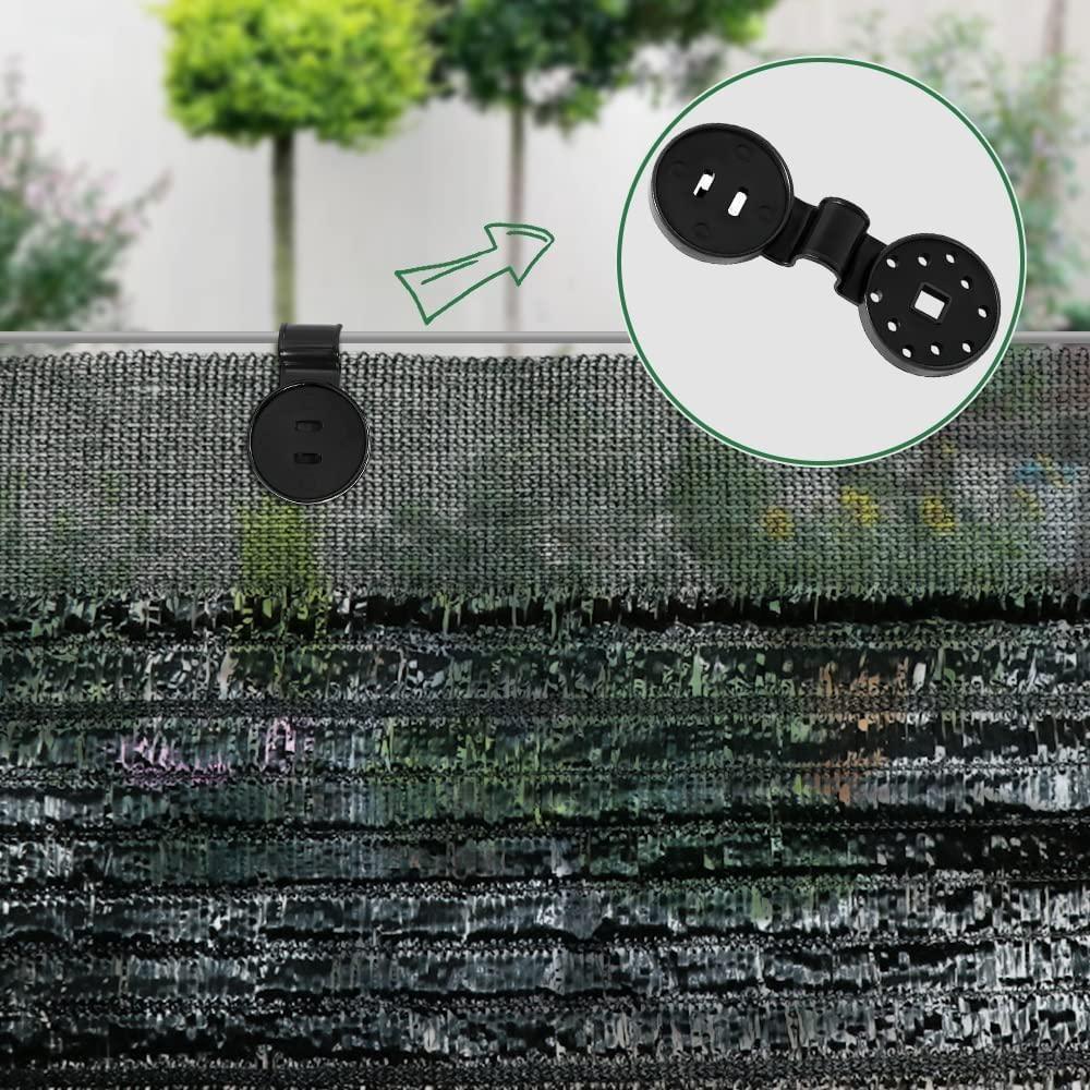 10PC Shade Cloth Fix Plastic Clamp, Premium Tarp Clips Fence Fabric Clips for Greenhouse Outdoor Garden Netting