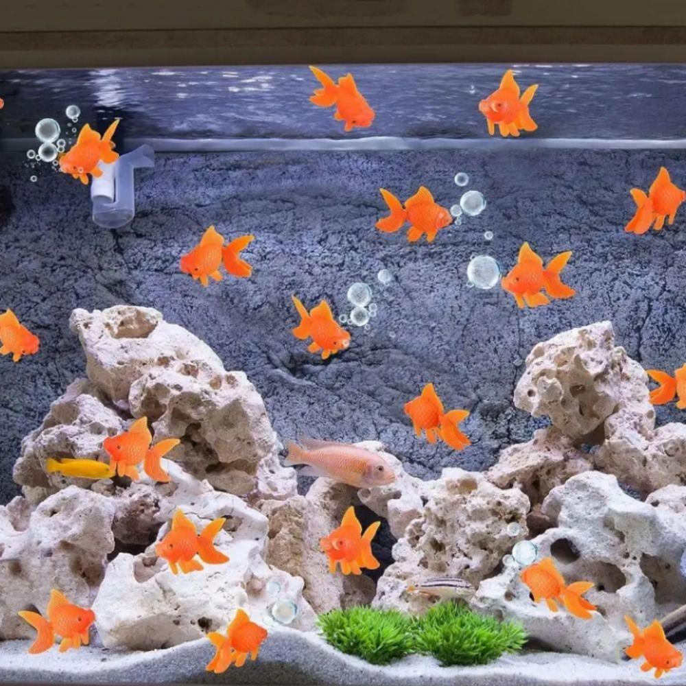 10pcs Simulation Realistic Goldfish Decorative Moving Goldfish Floating Goldfish Landscaping
