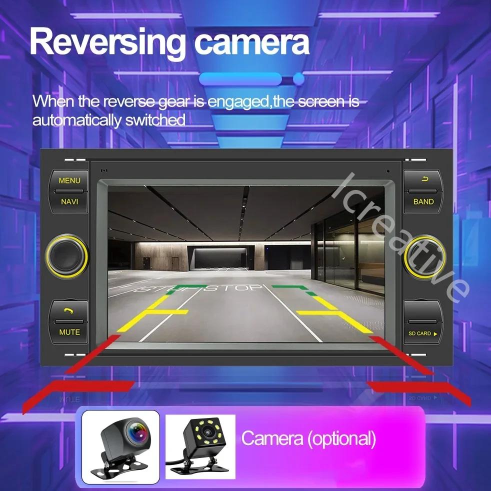 2Din Android 12 автомобильный радиоприемник GPS навигация для Ford Mondeo S-max Focus C-MAX Galaxy Fiesta Transit Fusion Connect Kuga мультимедиа