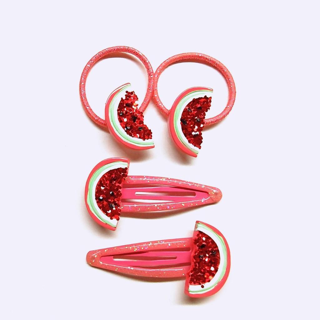 Kids Watermelon Sequined Hair Tie for Party Halloween Headwear for Music Festivals Photo Booth Props Girls Casual Wear
